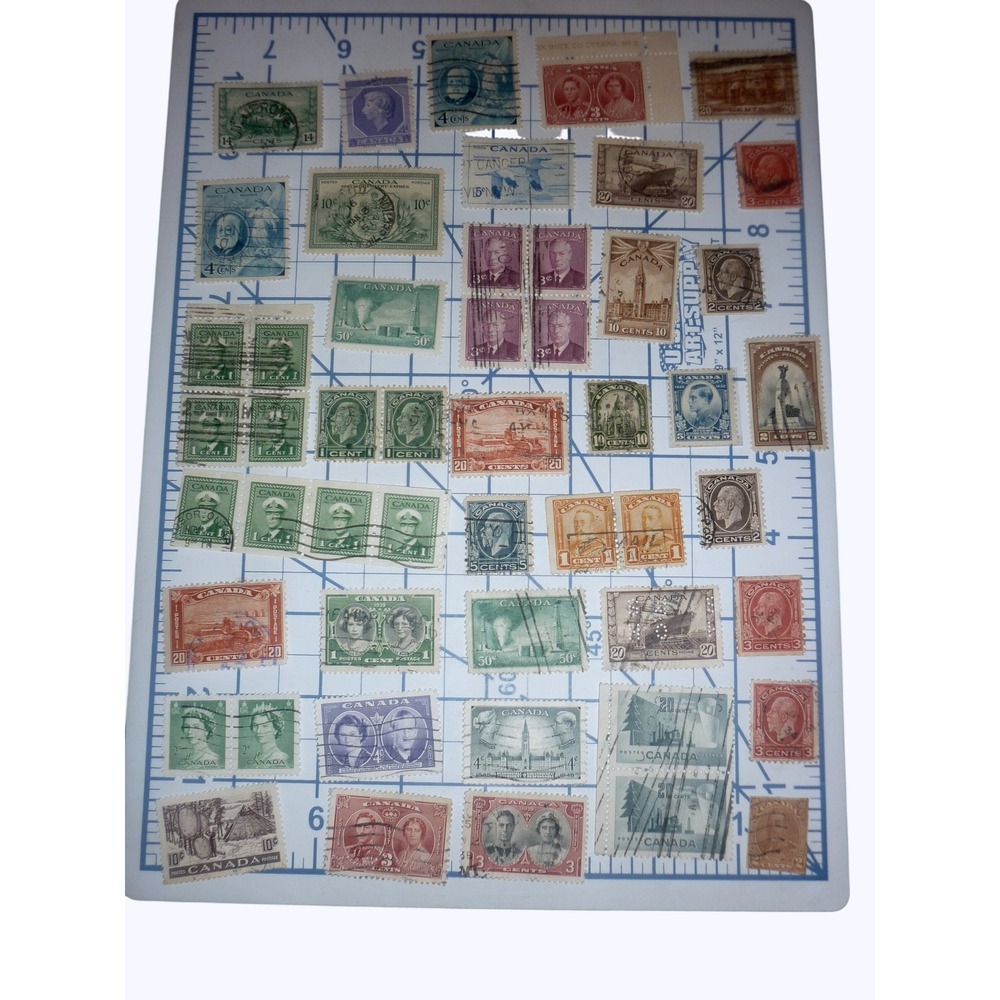 Canada Stamp Lot King George V VI Blocks Strips Pictorials Scott 105 250 O25